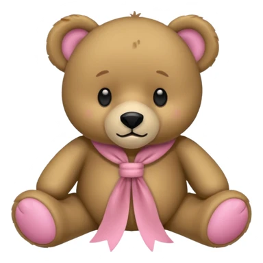 Ein süßer teddybär der mit einer hellrosanen decke zugedeckt ist und eine Schleife am Ohr hat sticker