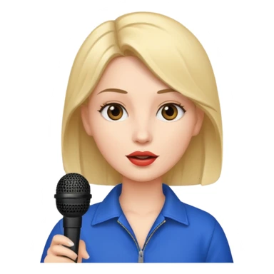 Public Speaker woman with mic sticker