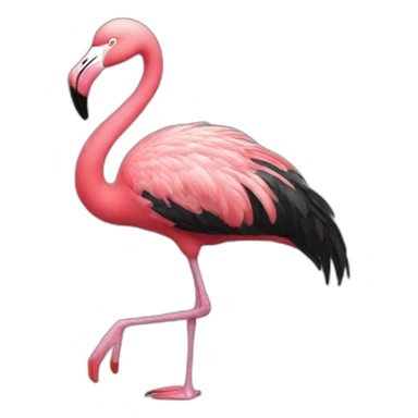 black flamingo sticker