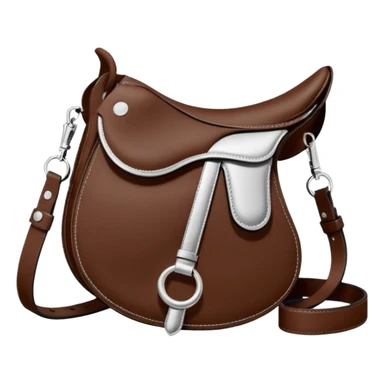 chocolate brown dior saddle bag  sticker