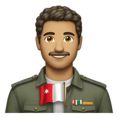 homme tenant le drapeau de la tunisie  sticker