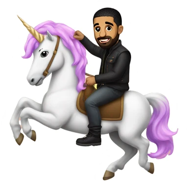 drake on a unicorn sticker