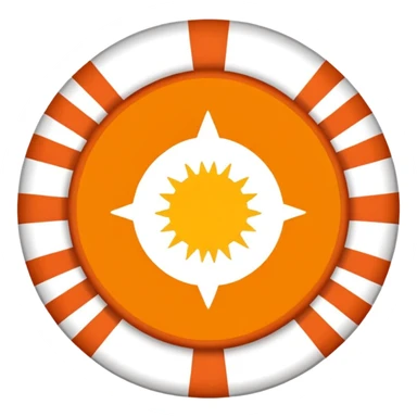 Orange Cherokee flag sticker