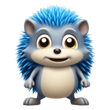Blue hedgehog that can run really fast standing on 2 legs sticker