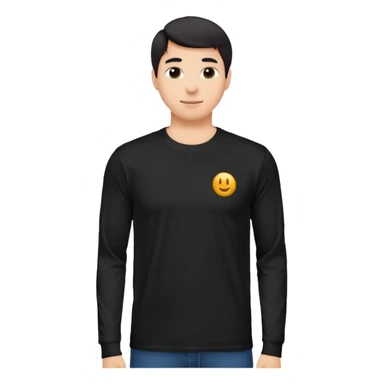 long sleeve t-shirt without smiley face sticker