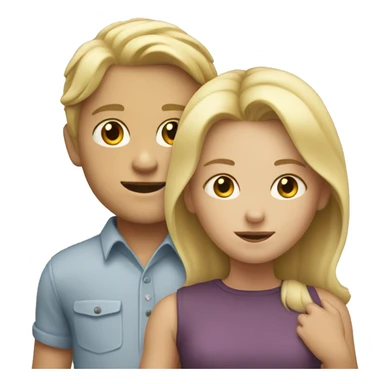 Blonde girl pushing a boy  sticker