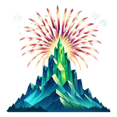 something that represents the aurora borealis lights and fireworks sticker