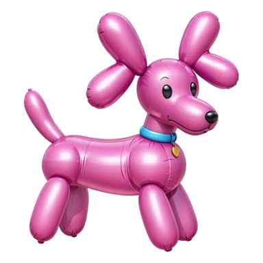 Balloon dog in pink sticker