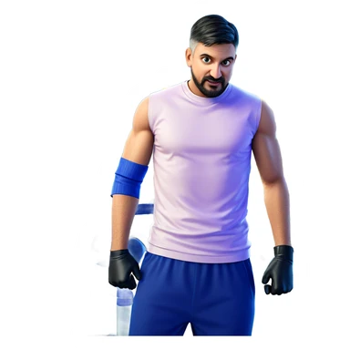 detailed male portrait with gloves sticker