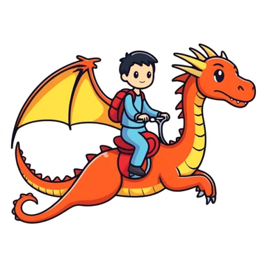 Me riding a dragon sticker