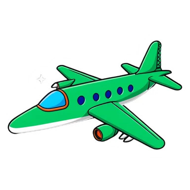 Crocodile bomber plane in space with stars sticker