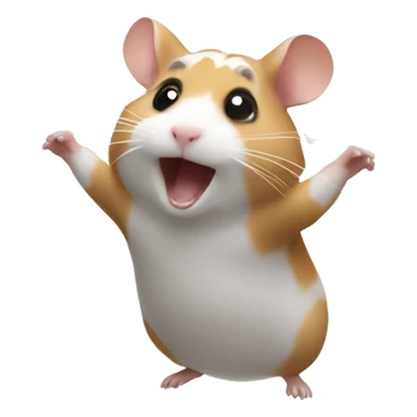 hamster cartwheeling sticker