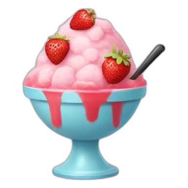 Shaved Ice with strawberry sticker
