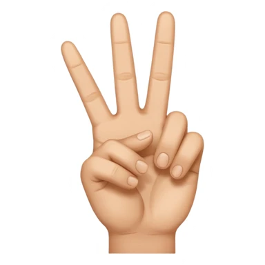 emoji hand peace sign sticker