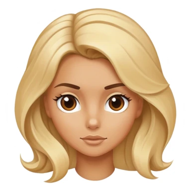 tanned blonde girl with a blow out sticker