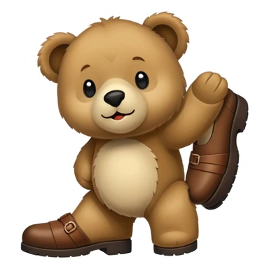 Oso con zapatos  sticker