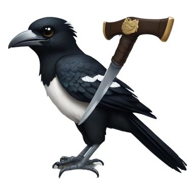 Australian Magpie with sword sticker