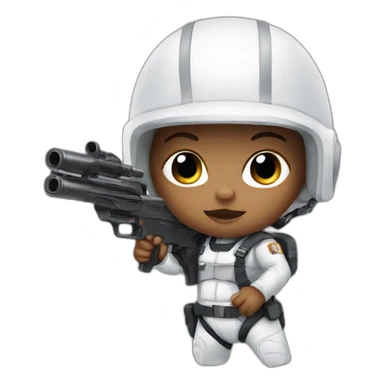 baby with blaster sticker