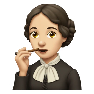Jane Eyre with a cigar in mouth sticker