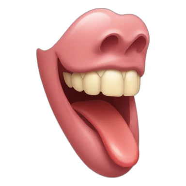 Tongue on the top of inside of mouth, good jawline sticker