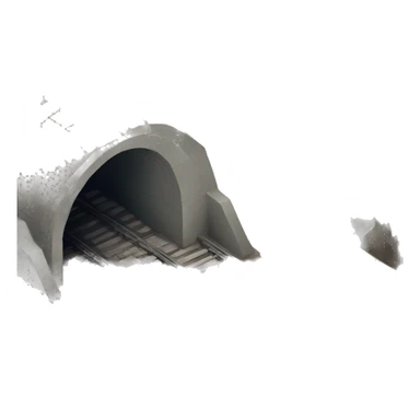 train tunnel isometric sticker