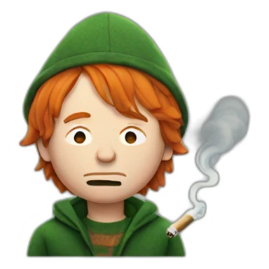 Ron Weasley smoking weed sticker