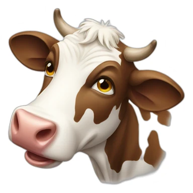 Cow crying sticker