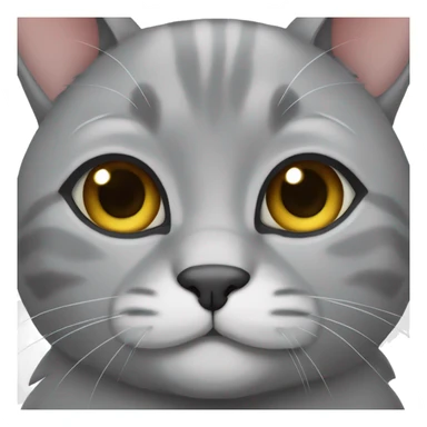 Lop-eared gray cat sticker