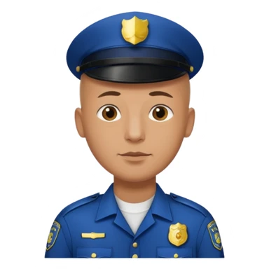 Hair police man no cap sticker