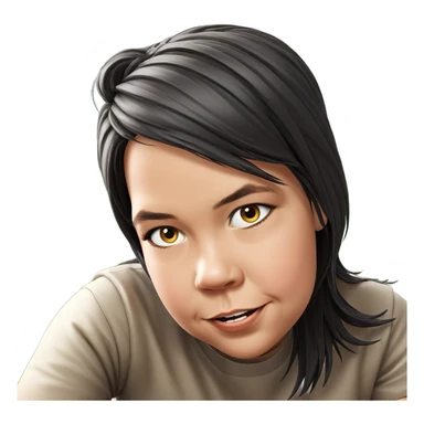 girl with glasses and car sticker