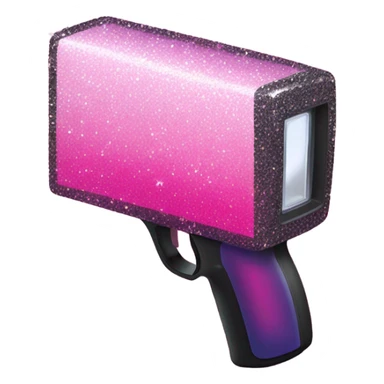 Pink ombre rectangle taser with glitter  sticker