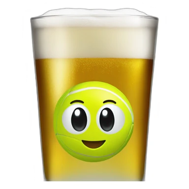 tennis-ball-in-a-glass-of-beer sticker