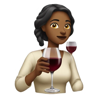 Woman drinking wine sticker