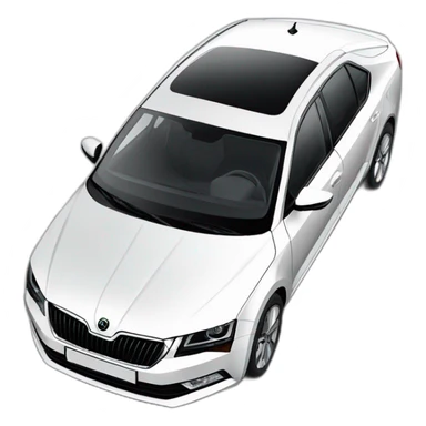 White black Skoda octavia a7 sticker