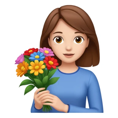 throwing bouquet by girl with b down hair sticker