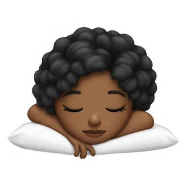 Coquette black hair girl sleeping  sticker