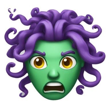 angry medusa sticker