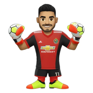 sergio romero goalkeeper with copa libertadores sticker