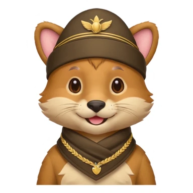 uniformed animal with bandanna sticker