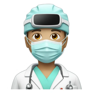 Surgeon-with-virtual-reality-display sticker