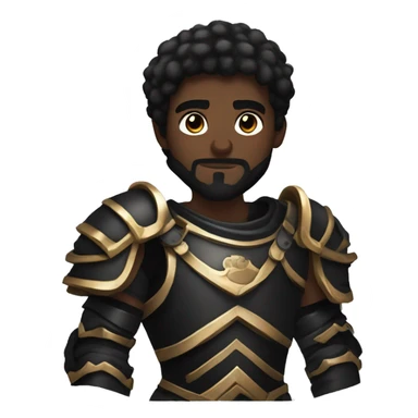 gladiator human male in black armor rpg fantasy sticker