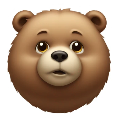 chubby bear with a belly sticker