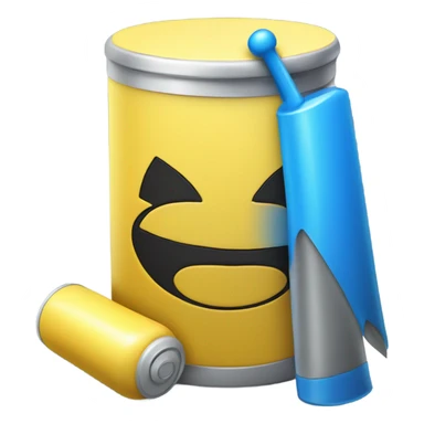 bateria color amarilla con azul sticker