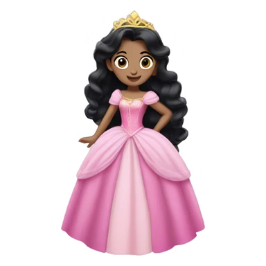 Princess aurora with black hair sticker
