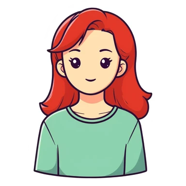 Red head girls sticker