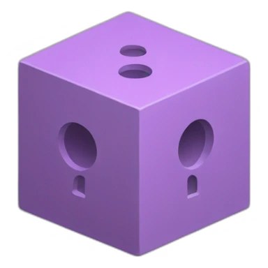 isometric die without pips or numbers sticker