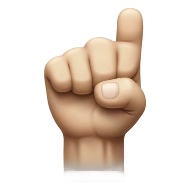 a fist facing up with index finger up sticker