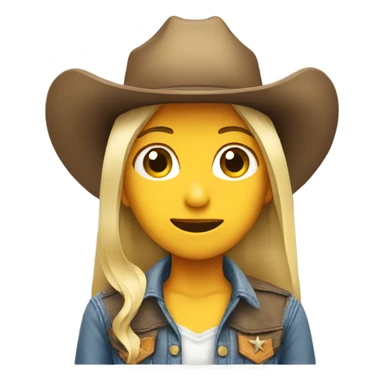 Girl with cowboy hat spitting sticker