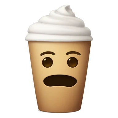 Emoji feliz tomando café sticker