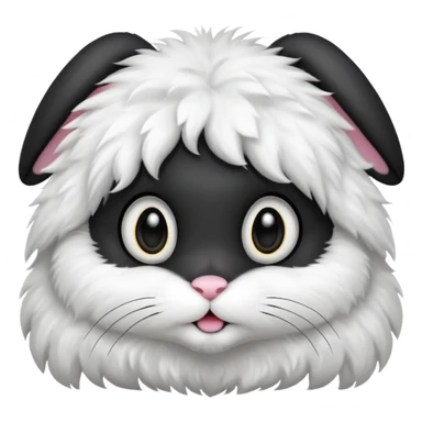 Mặt thỏ đen sticker